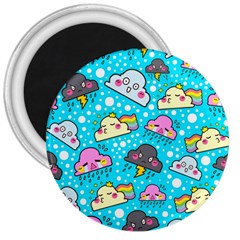 Cloud Seamless Pattern 3  Magnets