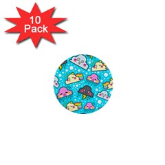 Cloud Seamless Pattern 1  Mini Buttons (10 pack) 