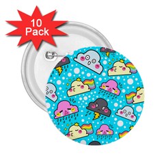 Cloud Seamless Pattern 2.25  Buttons (10 pack) 