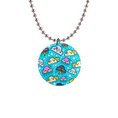 Cloud Seamless Pattern 1  Button Necklace