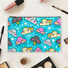 Cloud Seamless Pattern Cosmetic Bag (Large)