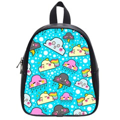 Cloud Seamless Pattern School Bag (Small)