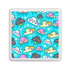 Cloud Seamless Pattern Memory Card Reader (Square)