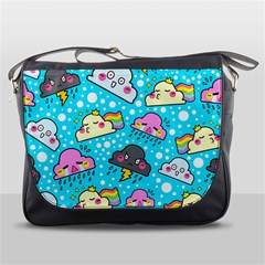 Cloud Seamless Pattern Messenger Bag