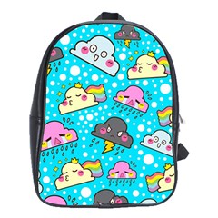 Cloud Seamless Pattern School Bag (XL)