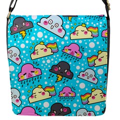 Cloud Seamless Pattern Flap Closure Messenger Bag (s) by Vaneshart