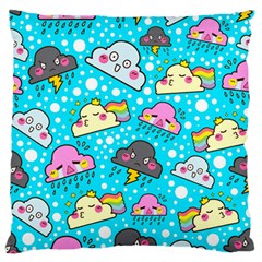 Cloud Seamless Pattern Large Flano Cushion Case (One Side)