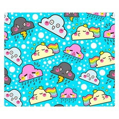 Cloud Seamless Pattern Double Sided Flano Blanket (Small) 