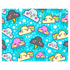 Cloud Seamless Pattern Double Sided Flano Blanket (Medium) 