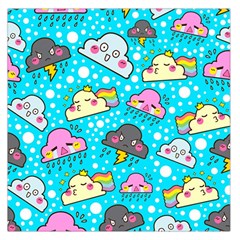 Cloud Seamless Pattern Large Satin Scarf (Square)