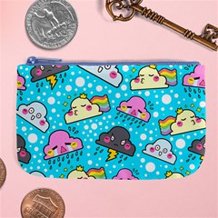 Cloud Seamless Pattern Large Coin Purse