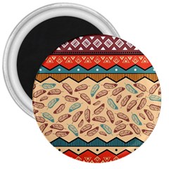 Ethnic Tribal Pattern Background 3  Magnets by Vaneshart