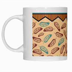 Ethnic Tribal Pattern Background White Mugs by Vaneshart