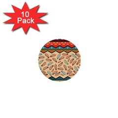 Ethnic Tribal Pattern Background 1  Mini Buttons (10 Pack)  by Vaneshart