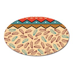 Ethnic Tribal Pattern Background Oval Magnet by Vaneshart