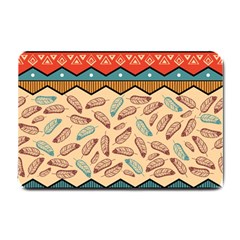 Ethnic Tribal Pattern Background Small Doormat  by Vaneshart