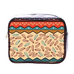 Ethnic Tribal Pattern Background Mini Toiletries Bag (one Side) by Vaneshart