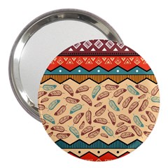 Ethnic Tribal Pattern Background 3  Handbag Mirrors