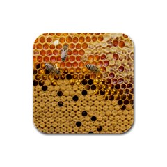 Top View Honeycomb Rubber Square Coaster (4 Pack)  by Vaneshart