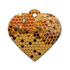 Top View Honeycomb Dog Tag Heart (one Side) by Vaneshart