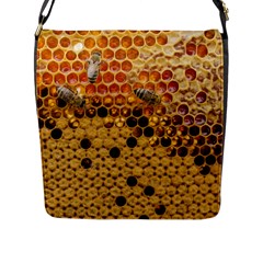 Top View Honeycomb Flap Closure Messenger Bag (l) by Vaneshart