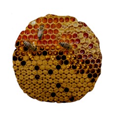 Top View Honeycomb Standard 15  Premium Flano Round Cushions by Vaneshart