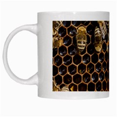 Honeycomb With Bees White Mugs by Vaneshart