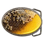 Honeycomb With Bees Belt Buckles Front