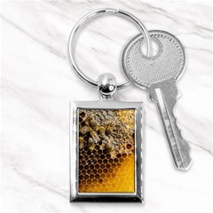 Honeycomb With Bees Key Chain (rectangle) by Vaneshart