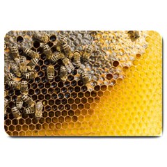 Honeycomb With Bees Large Doormat  by Vaneshart