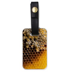 Honeycomb With Bees Luggage Tag (one Side) by Vaneshart