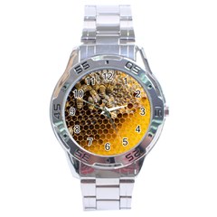 Honeycomb With Bees Stainless Steel Analogue Watch by Vaneshart