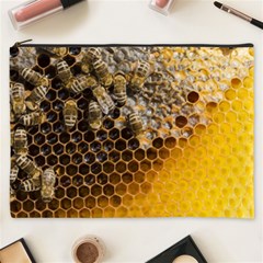 Honeycomb With Bees Cosmetic Bag (xxxl) by Vaneshart