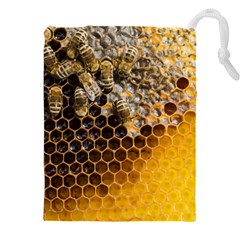 Honeycomb With Bees Drawstring Pouch (5xl)