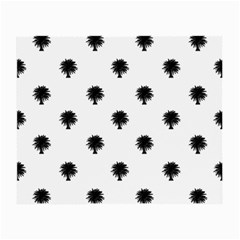 Black And White Tropical Print Pattern Small Glasses Cloth by dflcprintsclothing