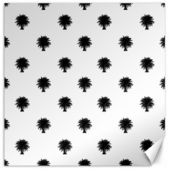 Black And White Tropical Print Pattern Canvas 20  X 20 