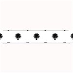 Black And White Tropical Print Pattern Small Bar Mats 24 x4  Bar Mat