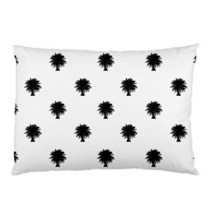 Black And White Tropical Print Pattern Pillow Case