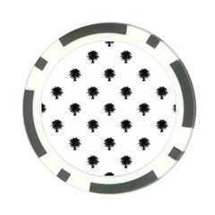 Black And White Tropical Print Pattern Poker Chip Card Guard (10 Pack) by dflcprintsclothing