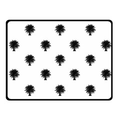 Black And White Tropical Print Pattern Fleece Blanket (small) by dflcprintsclothing