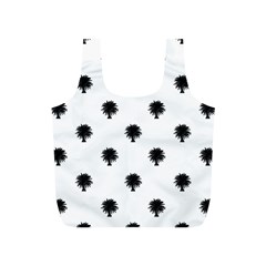 Black And White Tropical Print Pattern Full Print Recycle Bag (s) by dflcprintsclothing