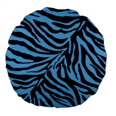 Zebra 3 Large 18  Premium Flano Round Cushions by dressshop