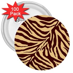 Zebra 2 3  Buttons (100 Pack)  by dressshop