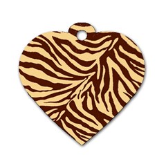 Zebra 2 Dog Tag Heart (one Side) by dressshop