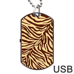 Zebra 2 Dog Tag Usb Flash (one Side) by dressshop