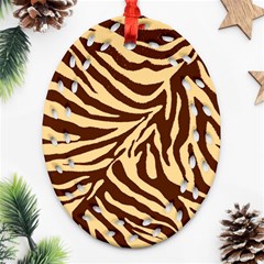 Zebra 2 Ornament (oval Filigree) by dressshop