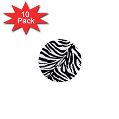 Zebra 1 1  Mini Magnet (10 Pack)  by dressshop