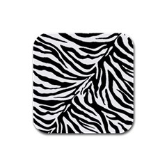 Zebra 1 Rubber Square Coaster (4 Pack)  by dressshop