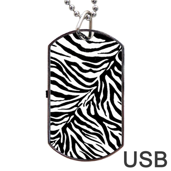 Zebra 1 Dog Tag USB Flash (One Side)