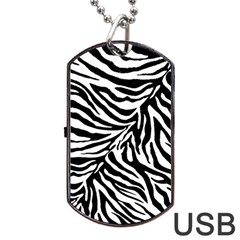 Zebra 1 Dog Tag Usb Flash (two Sides) by dressshop